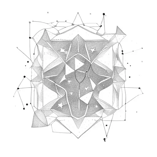 A Constellation Of Stars Forming The Shape Of A Book