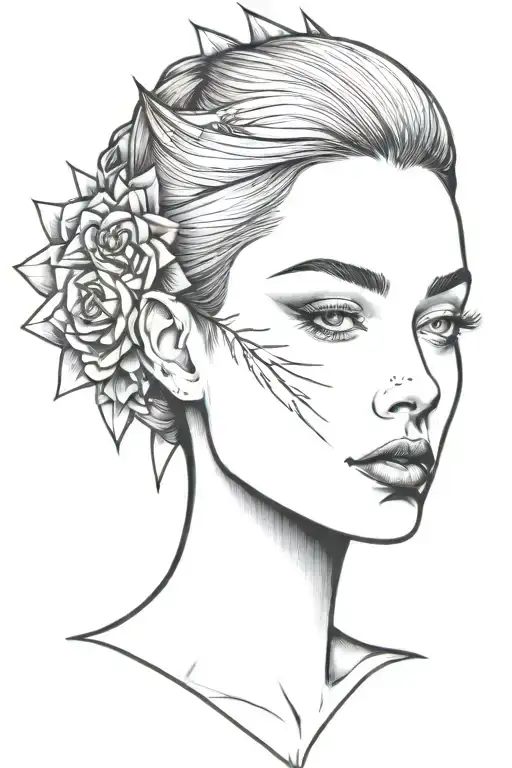 Womans Head Put On A Spike