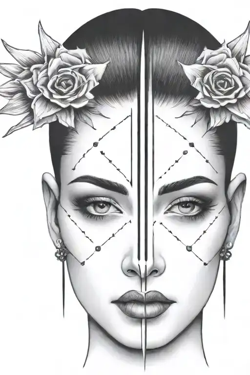 Impaled Head Of A Woman With Black Eyes