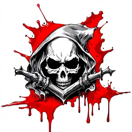 Grim Reaper And Blood