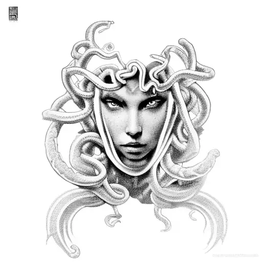 Combine Elements From The Video Game And Medusa To Create A Unique Tattoo Design