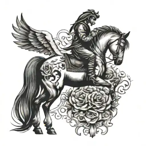 Horse With A Head Of A Pigeon