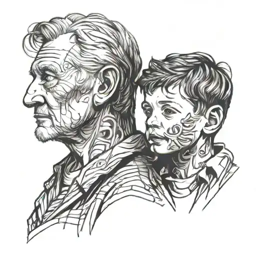 Grandfather And Son Bond