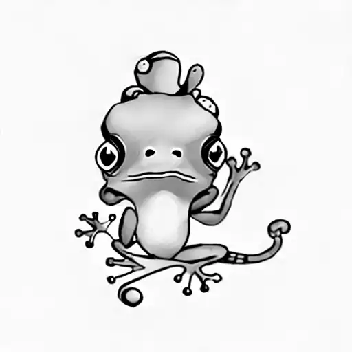 A Boy With A Frog On His Head