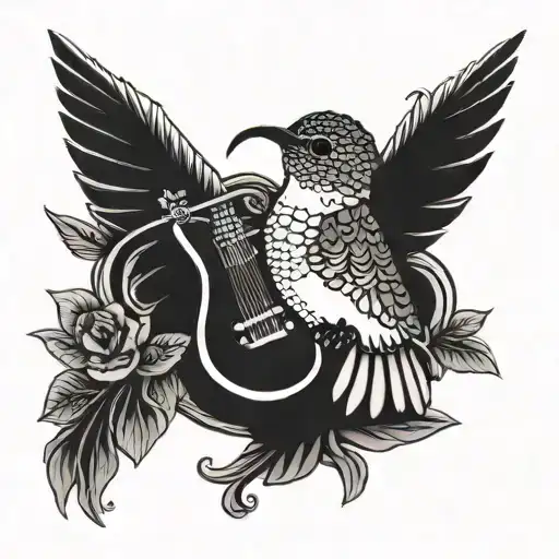 Hummingbird With Guitar Made