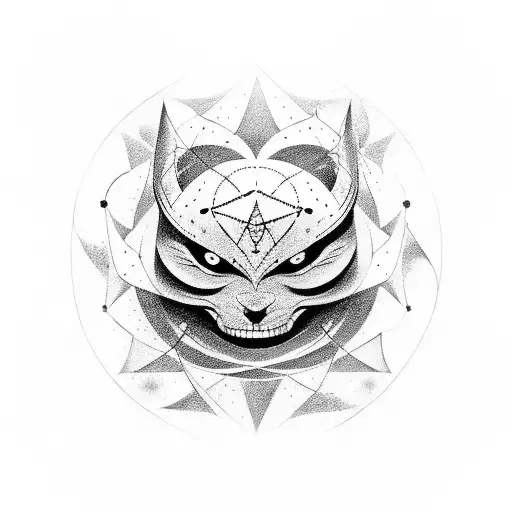 A Moonlit Sky With A Hidden Inner Strength Symbol