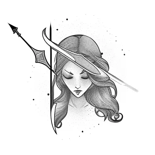 Woman Bow And Arrow