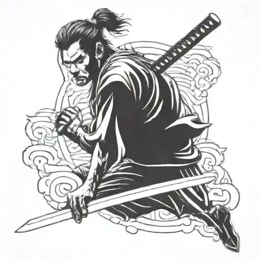 Samurai With Katana