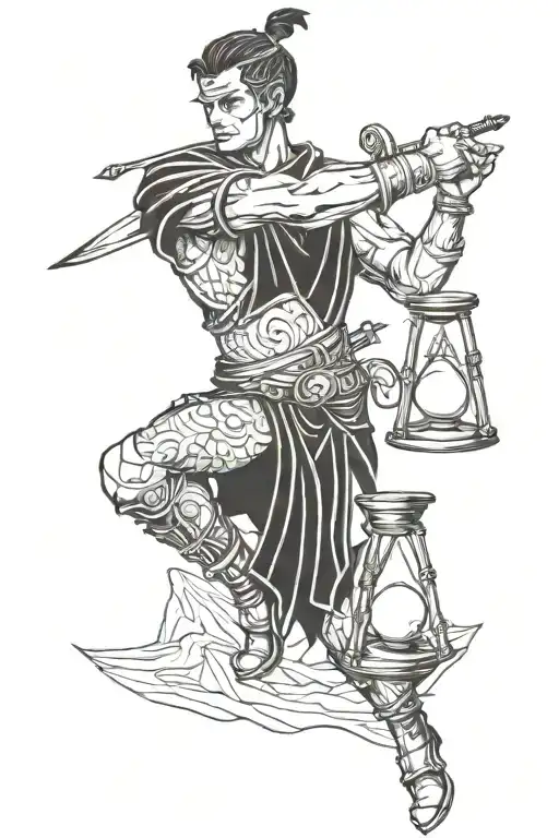 Warrior With An Hourglass