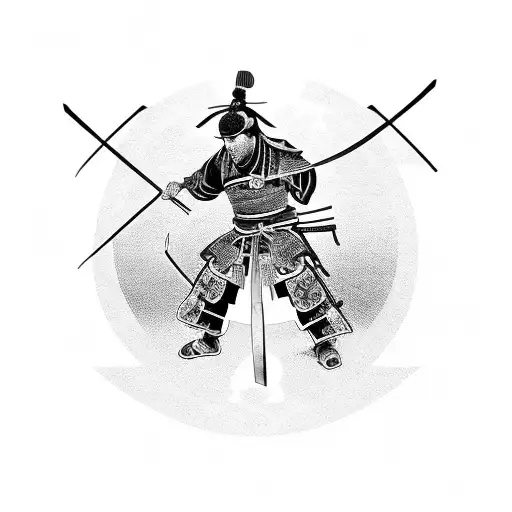 Samurai With 3 Swords