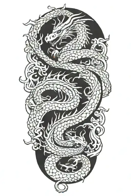 Life And Death Depicted As Two Dragons