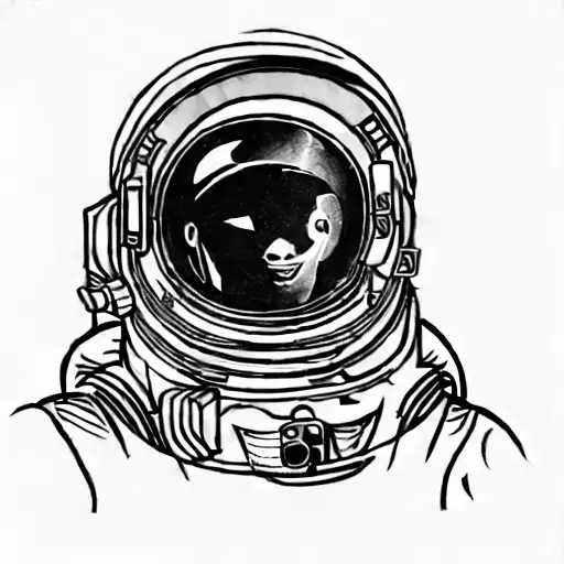 An Astronaut Wearing A Helmet