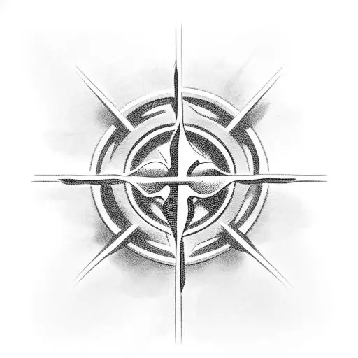 Christian Cross With Thorns Around It