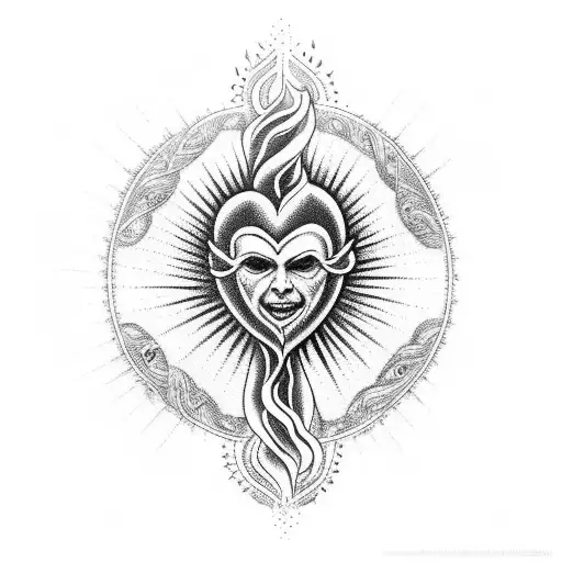 Sacred Heart Pain And Fire