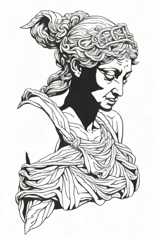 Statue Of A Crying Woman From The Roman Empire