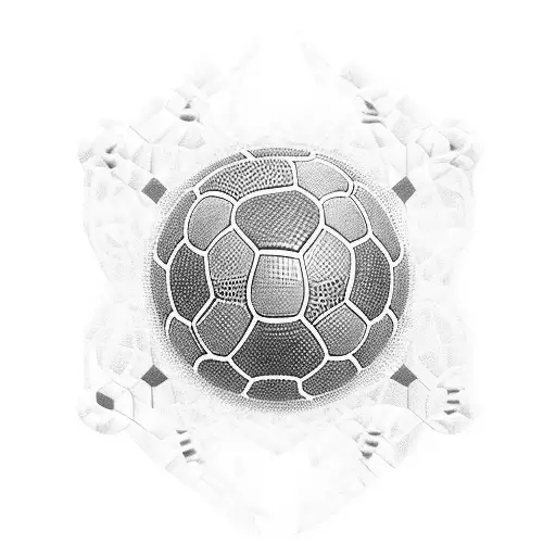 A Soccer Ball With A Blackwork Design Incorporating Elements Representing Your Family