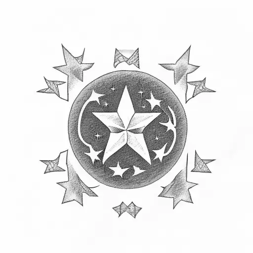 A Lone Star With Fire