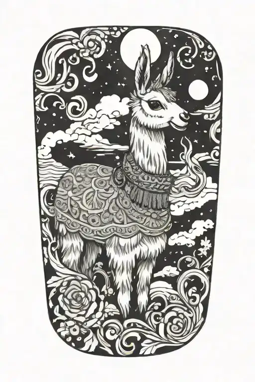 Llama Kitting A Scarf