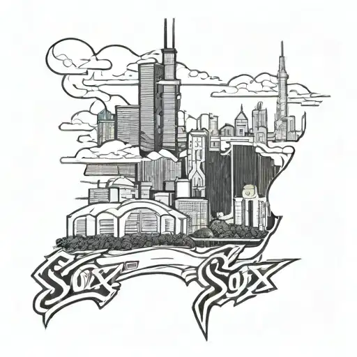 Chicago White Sox City Skyline