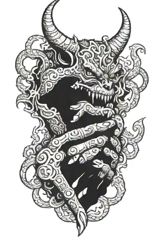 Demon Hand Holding Hands