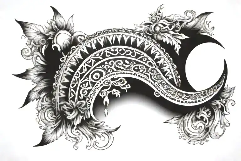 Half Moon With Indian Culture