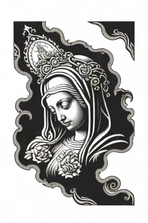 Virgin Mary On Calf