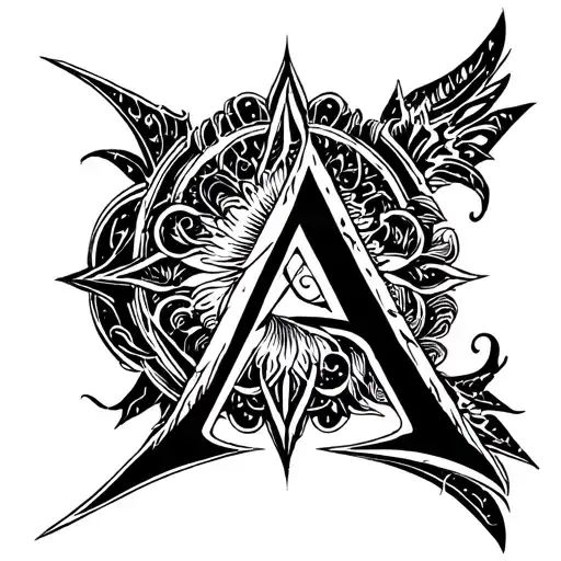 Neotribal Pain Letter A