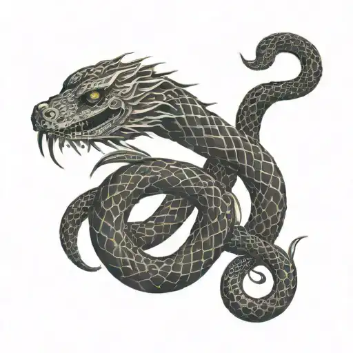 Dark Fantasy Serpent Wrapped Vicious Mysterious