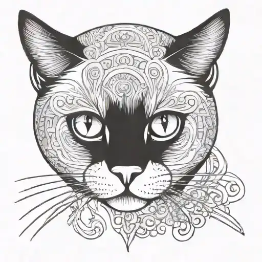 Cat With Eyes And White