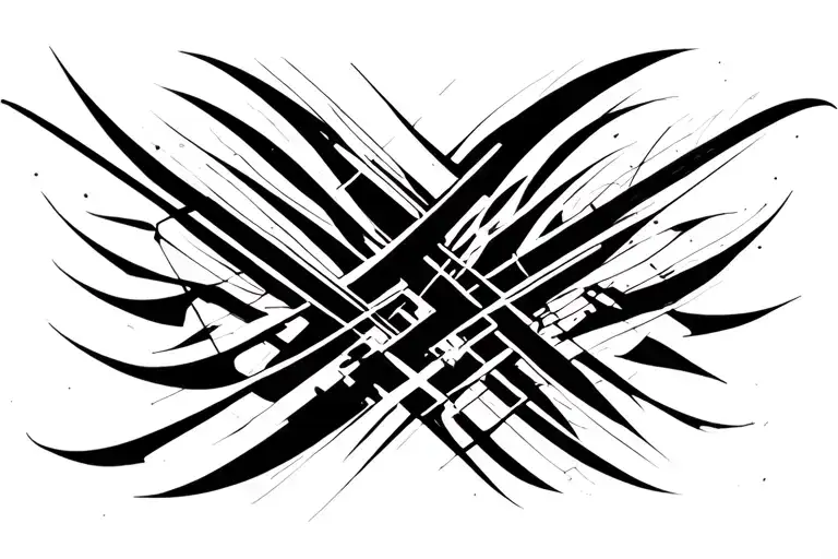 Black Abstract Lines