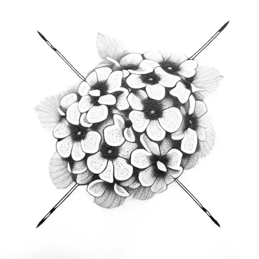 Cloud Of Lantana Camara Flowers