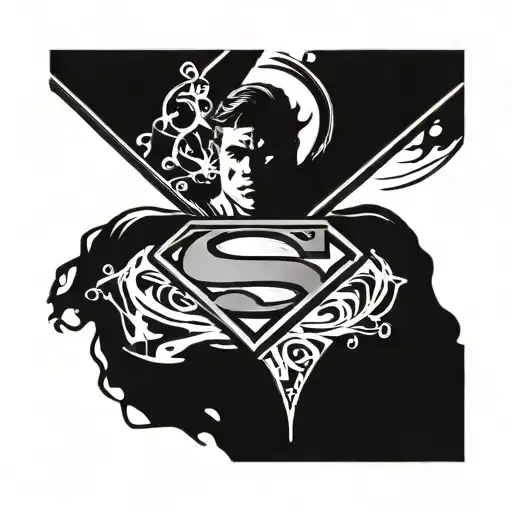 Superman Logo With Word Steele