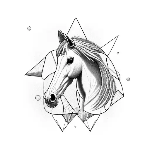 Diving Horse With Triangles