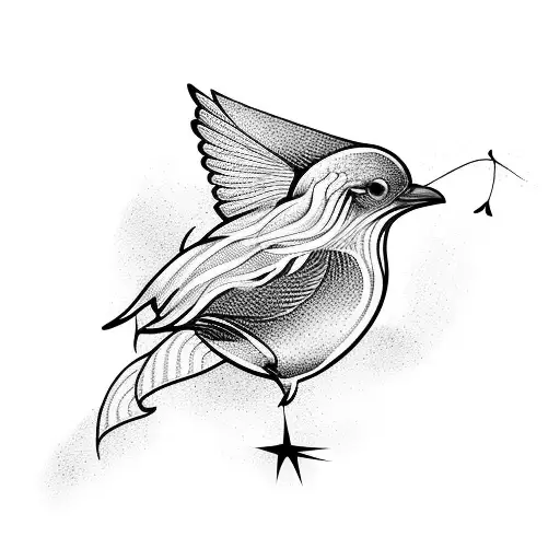 Sea Bird Caught In Fishing Net