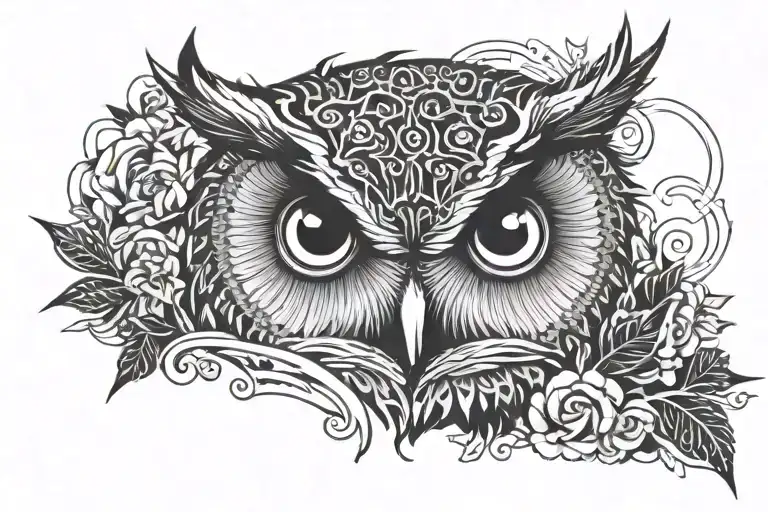 Owl On Right Arm Cuff