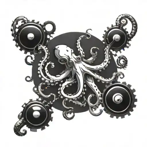 A Mechanical Octopus Playing Various Sports