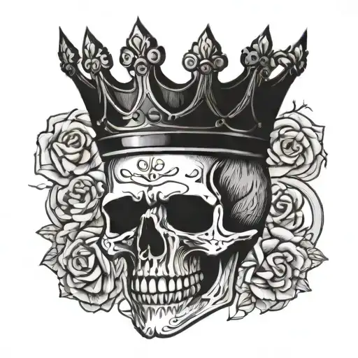 Skull Wearing A Crown