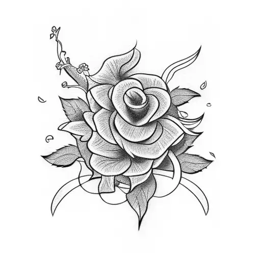 Flower Vine On Spine