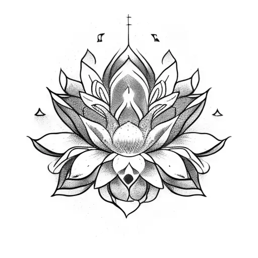 Mythological Goddess With A Lotus Flower Crown