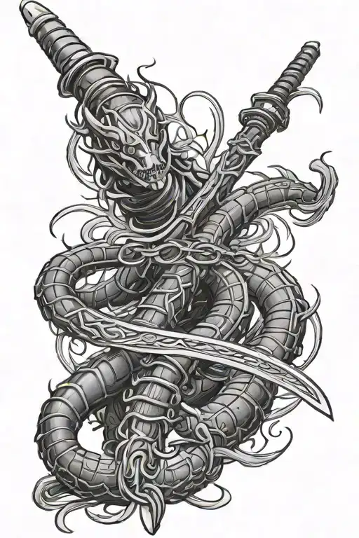 Scolopendra And Licorice Samurai Katana