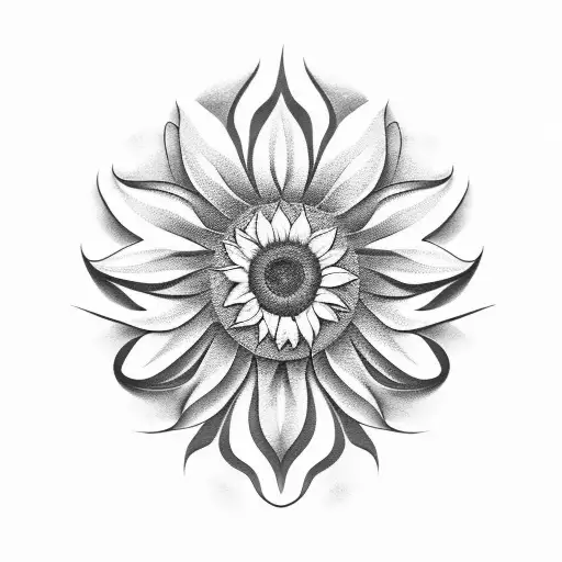 Sunflower Within A Shape