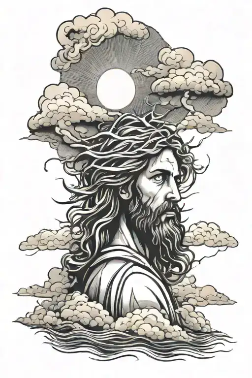 Jesus In The Storm Clouds