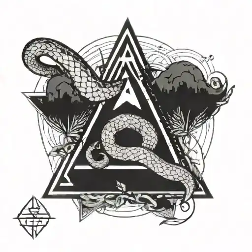 Triangle With A Snake In The Middle