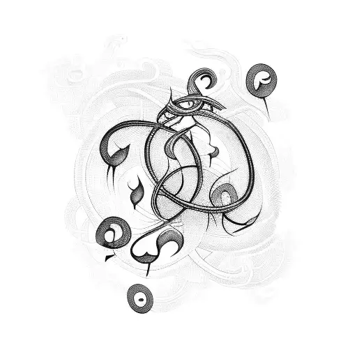 A Funky Music Note Intertwined With A Hop Vine