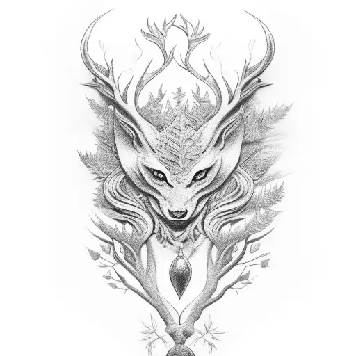 Calabera In A Mystical Forest