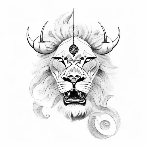 I Would Like A Photo Of The Zodiac Sign Of A Lion And A Bull