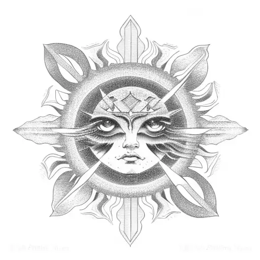 Sun Arc With Horizon