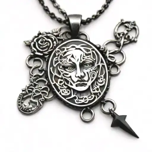 Necklace With Jb On Pendant Chain