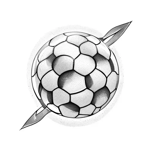 An Arrow Piercing Through A Soccer Ball