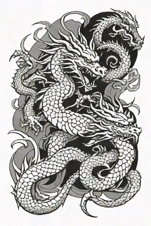 Dragon And Samurai Warrior